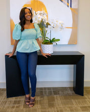 Load image into Gallery viewer, Sage Balloon Sleeve Blouse - Feminine Fashion Boutique
