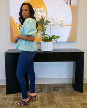 Load image into Gallery viewer, Sage Balloon Sleeve Blouse - Feminine Fashion Boutique
