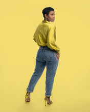 Load image into Gallery viewer, Chartreuse Satin Bodysuit - Feminine Fashion Boutique
