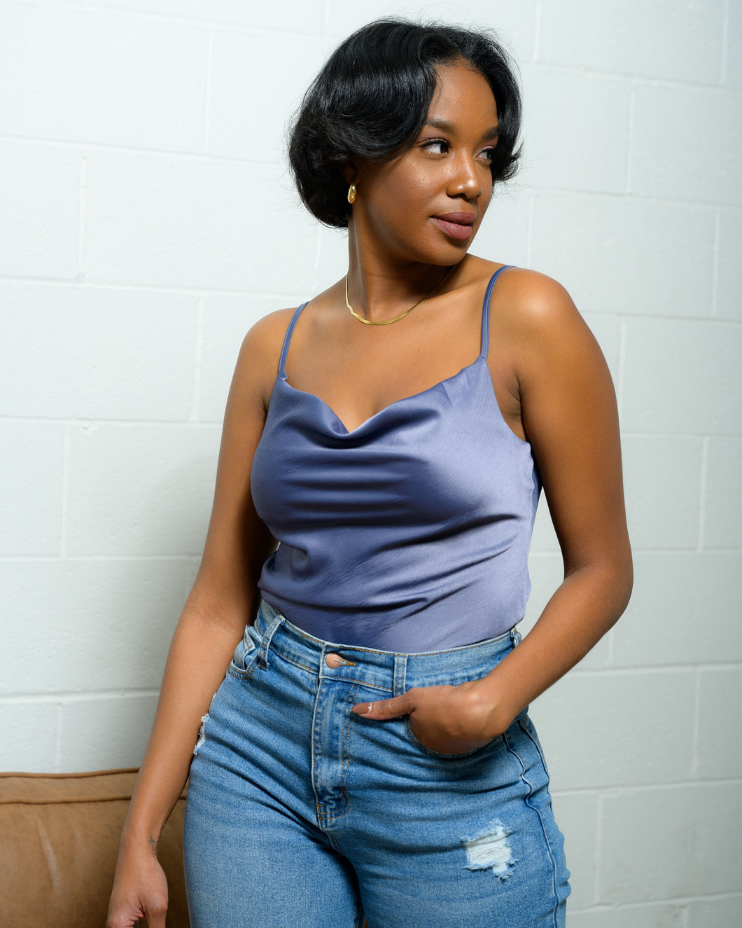 Essentials: Blue Cami - Feminine Fashion Boutique