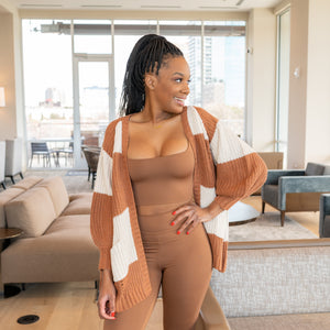 Hazel Stripe Cardigan - Feminine Fashion Boutique