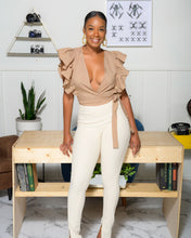 Load image into Gallery viewer, Flutter Sleeve Top- Taupe - Feminine Fashion Boutique
