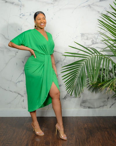 Green Tea Dress - Feminine Fashion Boutique