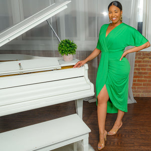 Green Tea Dress - Feminine Fashion Boutique