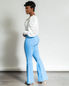 Tight and Right Bellbottoms - Light Blue - Feminine Fashion Boutique