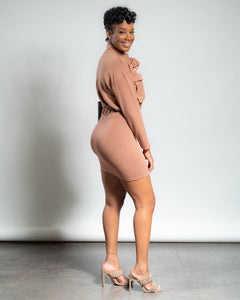 Mocha Latte Dress - Feminine Fashion Boutique
