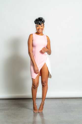 Pink X White Dress - Feminine Fashion Boutique