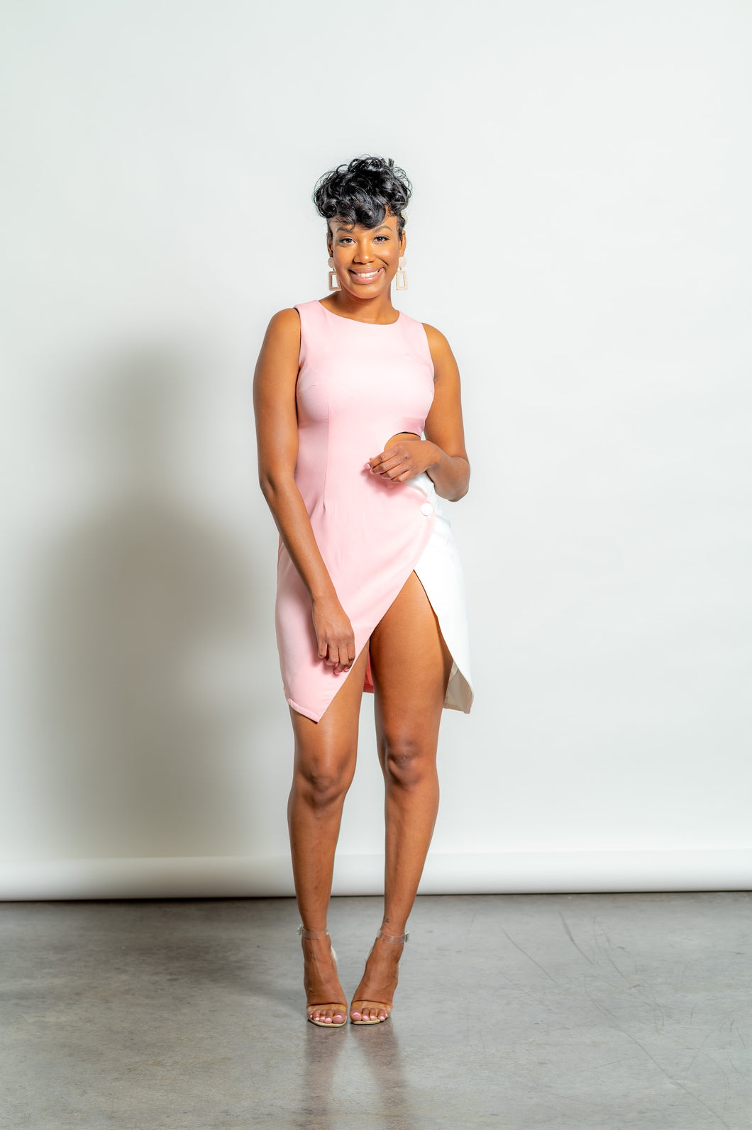 Pink X White Dress - Feminine Fashion Boutique